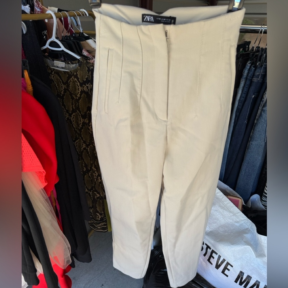 Zara Cream Ankle Pants